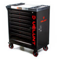 VELUNT Tool Trolley Cabinet with Tools, Heavy Duty Steel Workshop Storage Chest, Rolling Tool Box with Drawers, Mechanic Garage Tool Carrier (VLTC8/6) (Black)