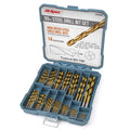 Hi-Spec 99pc Complete HSS Mixed Drill Bit Set, 1 to 10mm Titanium Coated High Speed Steel Drill Bits for Metal, Wood & Plastic, All in a Box Case